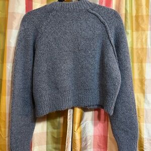Zara Crop Sweater Size Medium Blueish gray